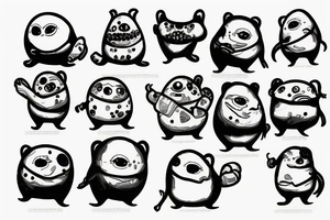 sixty-seven horrifying adipose creatures tattoo idea