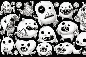 sixty-seven horrifying adipose creatures tattoo idea