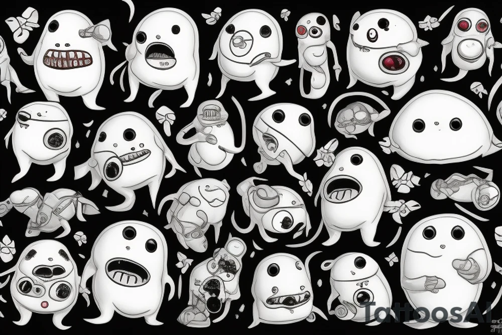 sixty-seven horrifying adipose creatures tattoo idea