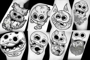 sixty-seven horrifying adipose creatures tattoo idea