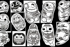 sixty-seven horrifying adipose creatures tattoo idea