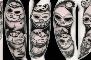 sixty-seven horrifying adipose creatures tattoo idea