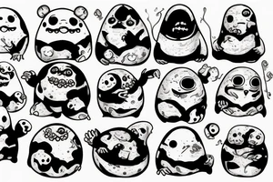 sixty-seven horrifying adipose creatures tattoo idea