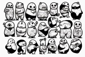 sixty-seven horrifying adipose creatures tattoo idea