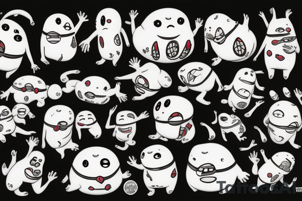 sixty-seven horrifying adipose creatures tattoo idea
