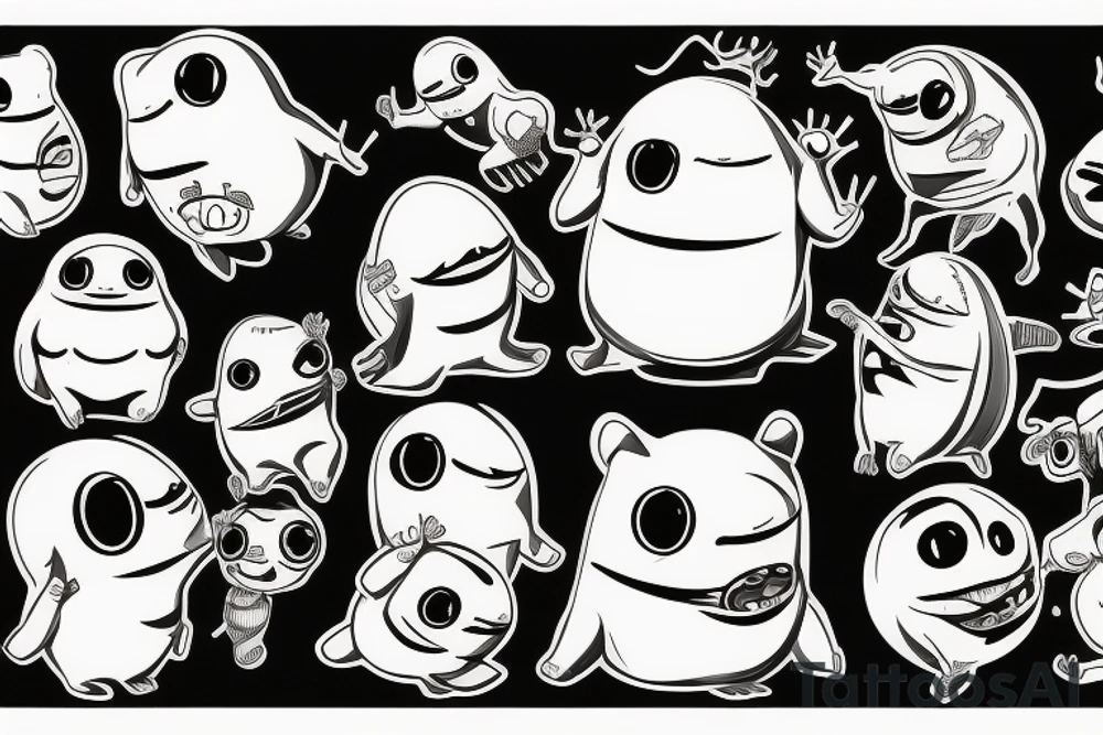 sixty-seven horrifying adipose creatures tattoo idea