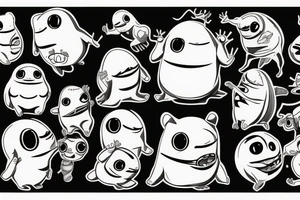 sixty-seven horrifying adipose creatures tattoo idea