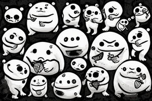 sixty-seven horrifying adipose creatures tattoo idea