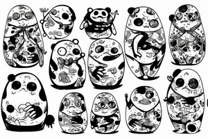sixty-seven horrifying adipose creatures tattoo idea