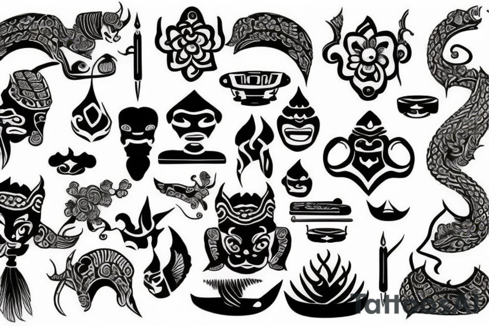Traditional thai tattoo idea