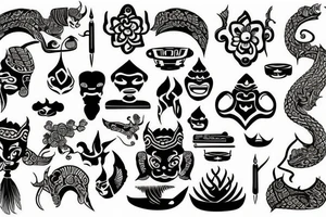 Traditional thai tattoo idea