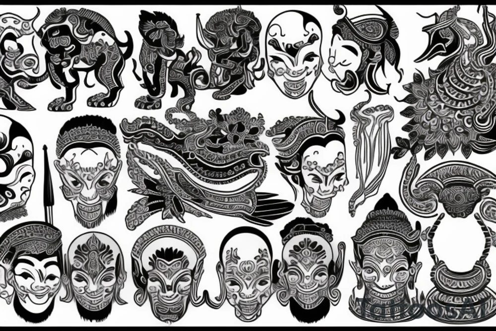 Traditional thai tattoo idea