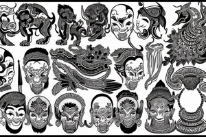 Traditional thai tattoo idea
