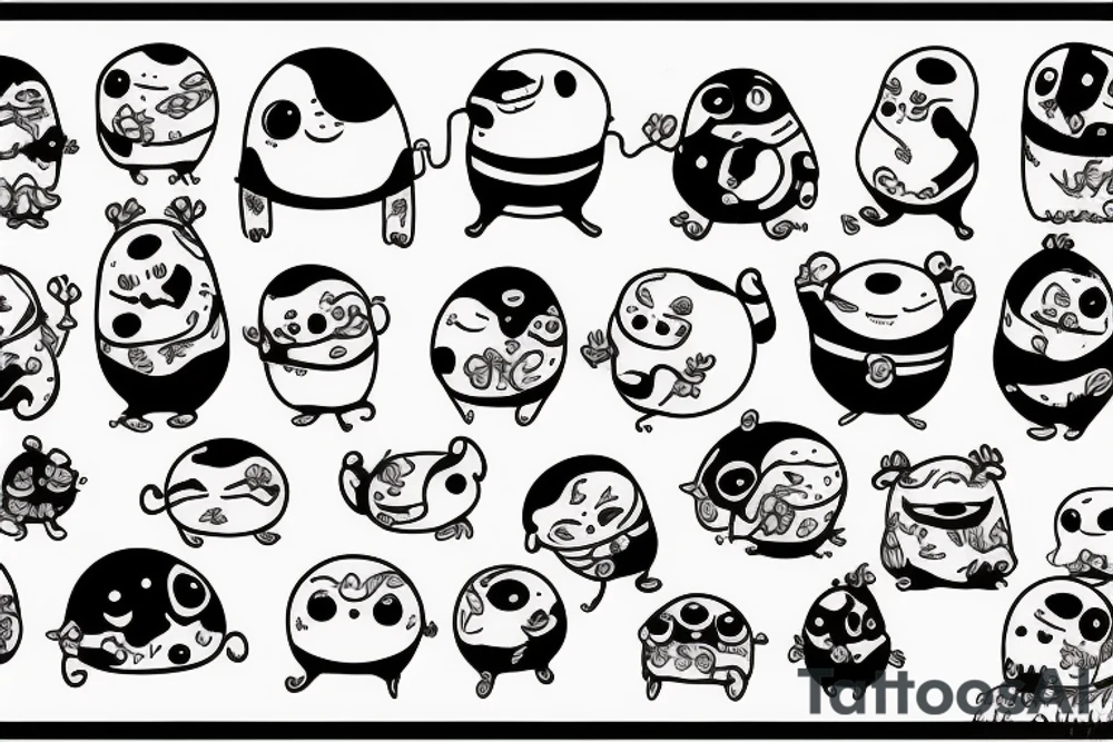 sixty-seven tiny horrifying adipose creatures tattoo idea