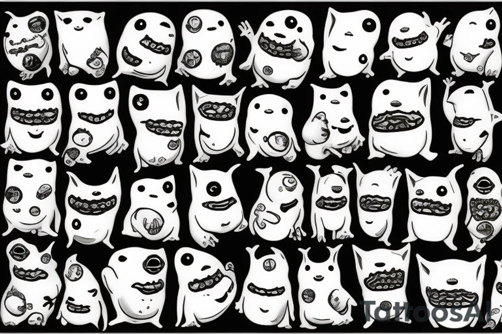 sixty-seven tiny horrifying adipose creatures tattoo idea