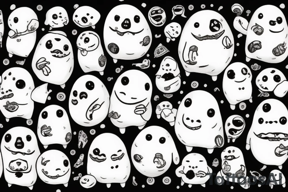 sixty-seven tiny horrifying adipose creatures tattoo idea