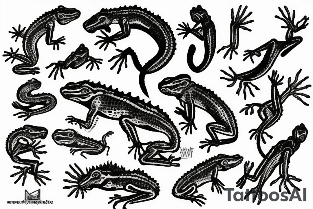 Lizard hand tattoo tattoo idea