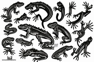Lizard hand tattoo tattoo idea