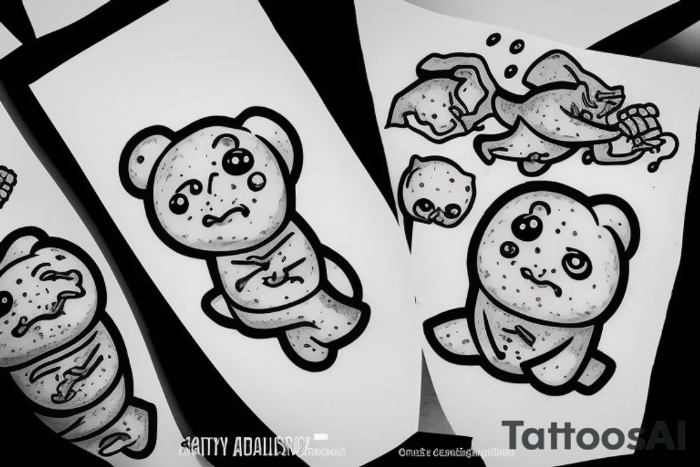 sixty-seven tiny horrifying adipose creatures tattoo idea