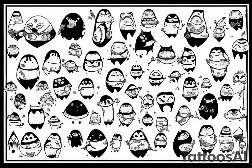 sixty-seven tiny horrifying adipose creatures tattoo idea