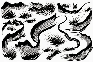 Japanese traditional ukiyo river tattoo idea