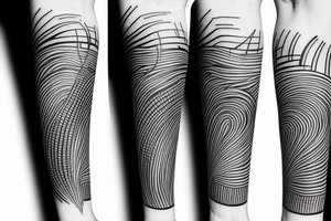 Japanese ukiyo long black river water tattoo idea