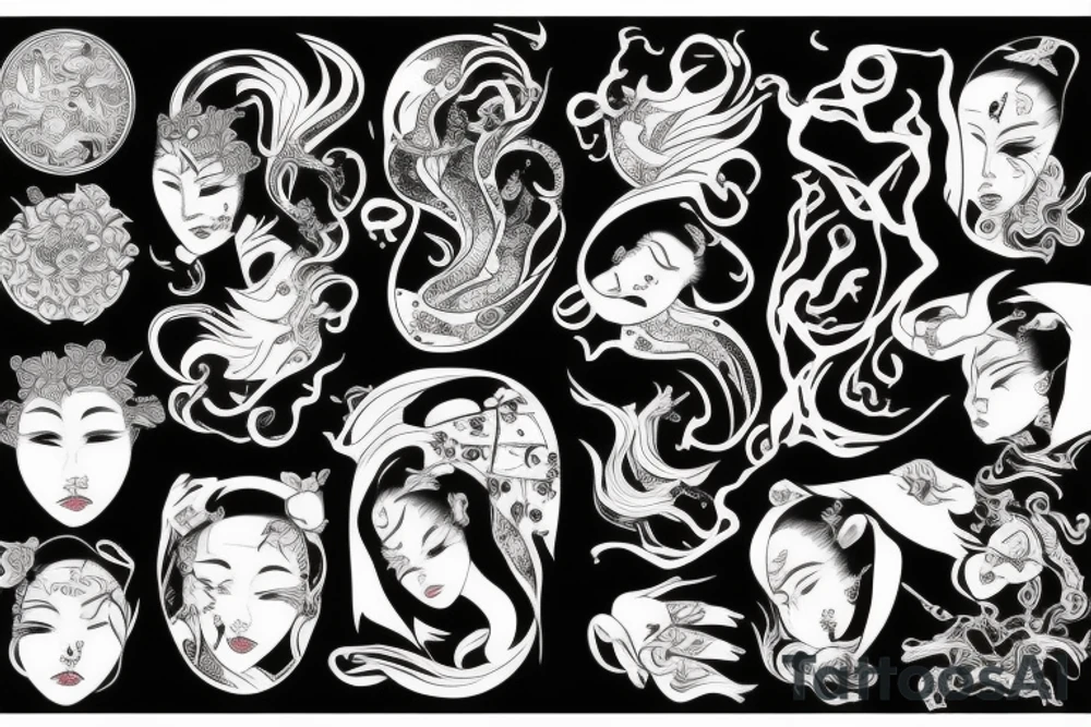 long black river tattoo idea