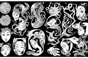 long black river tattoo idea