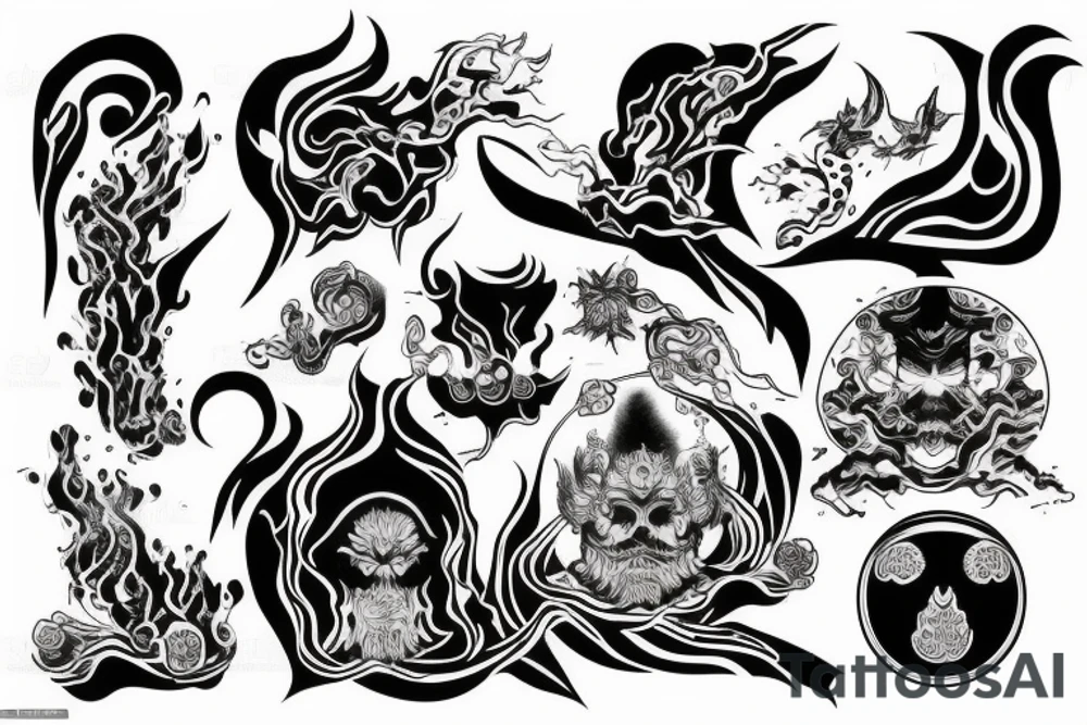 Fllblack fire tattoo idea