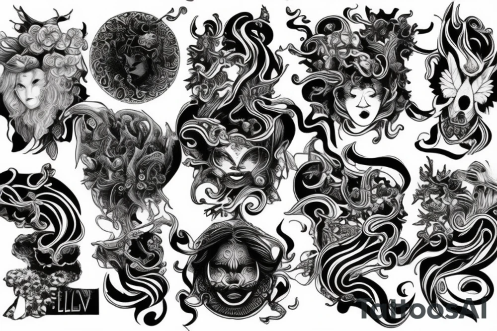 Fllblack fire tattoo idea