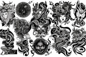 Fllblack fire tattoo idea