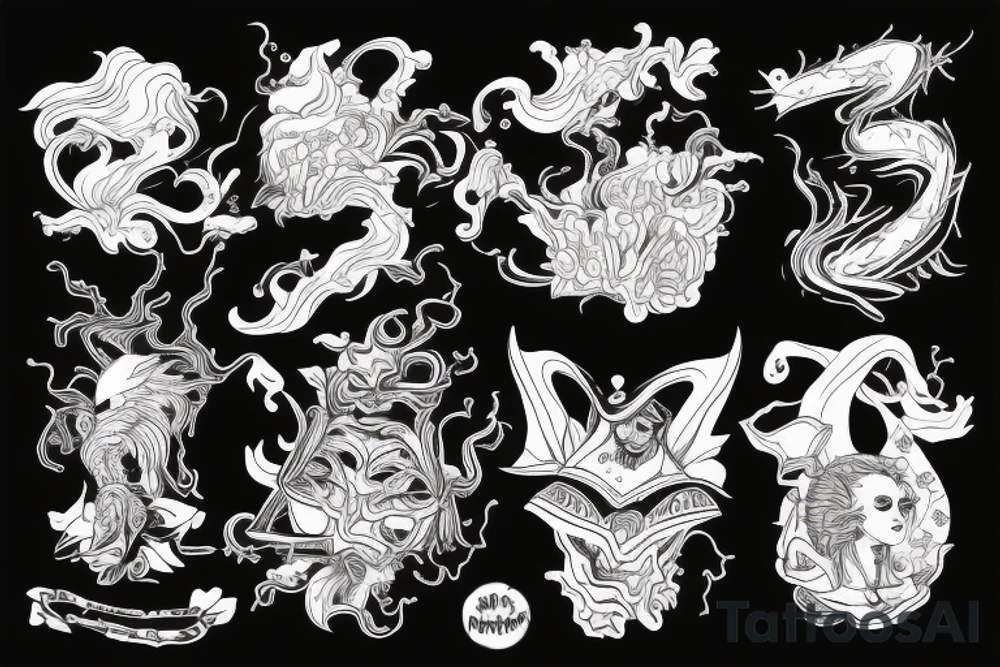 Black rier along the ar tattoo idea