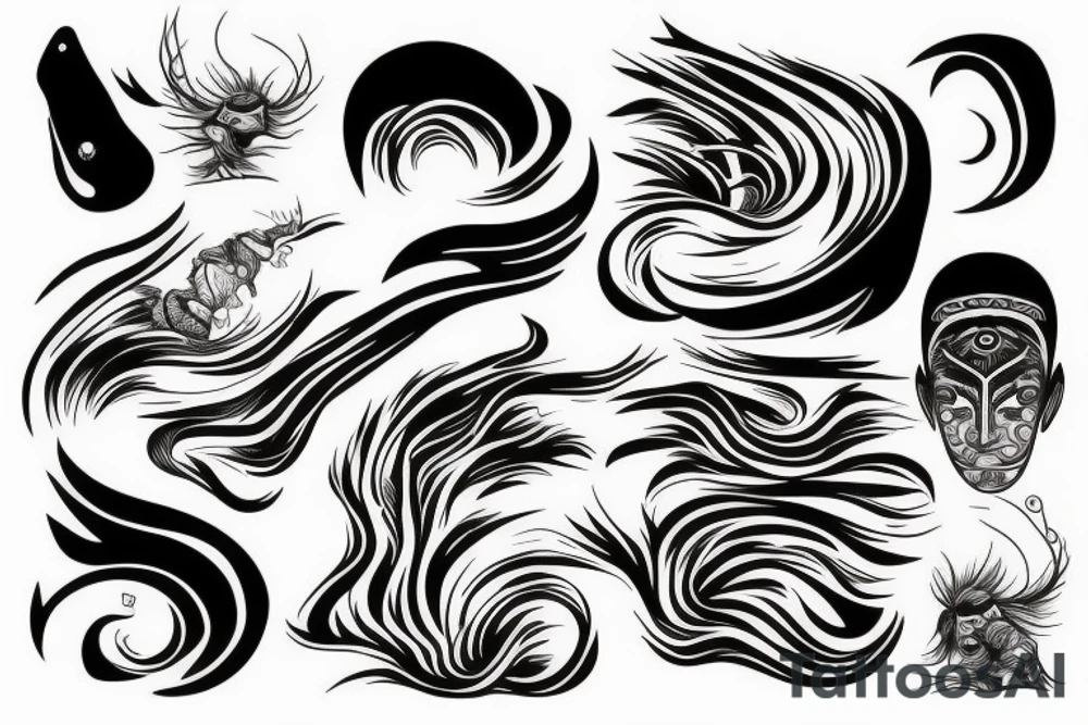 Black river along the arm tattoo idea
