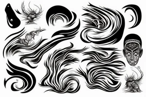 Black river along the arm tattoo idea