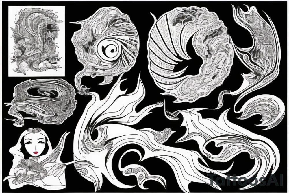 Black river along the arm tattoo idea
