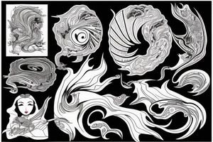 Black river along the arm tattoo idea