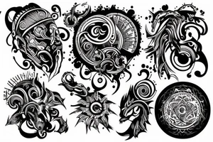 Black river on hand tattoo idea