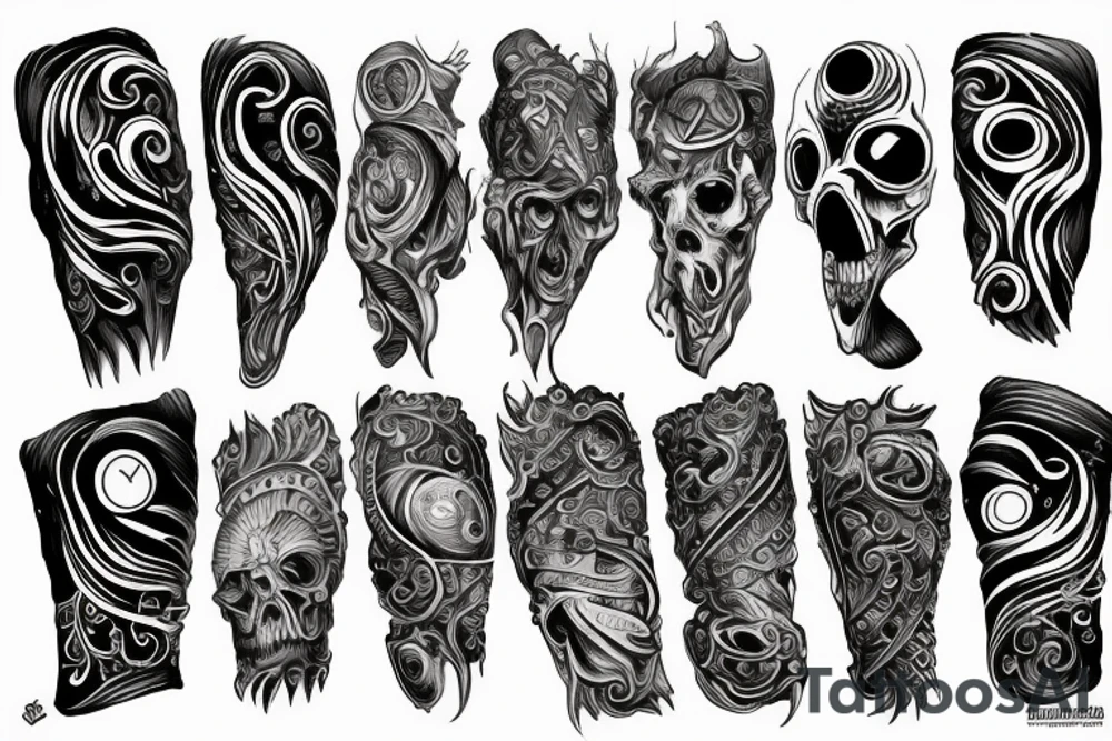 Black river on hand tattoo idea