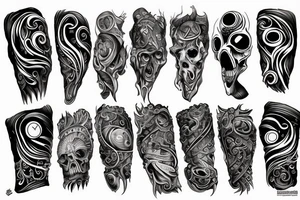 Black river on hand tattoo idea