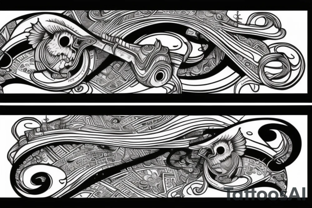 Black river on hand japnese ukyo tattoo idea