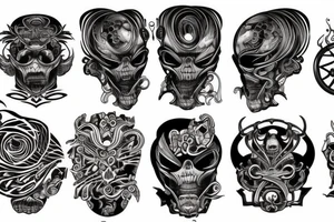 Jaanese ukiyo black river tattoo idea