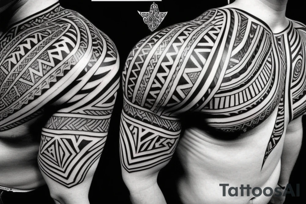 Polynesian shoulder tattoo idea