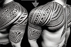 Polynesian shoulder tattoo idea