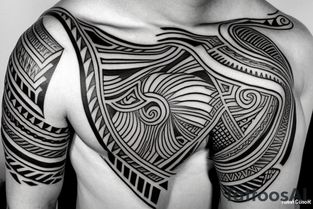 Polynesian shoulder tattoo idea
