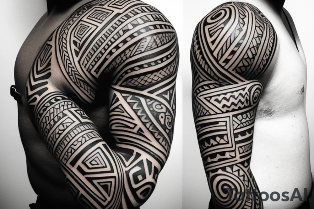 Polynesian shoulder tattoo idea