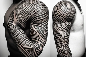 Polynesian shoulder tattoo idea
