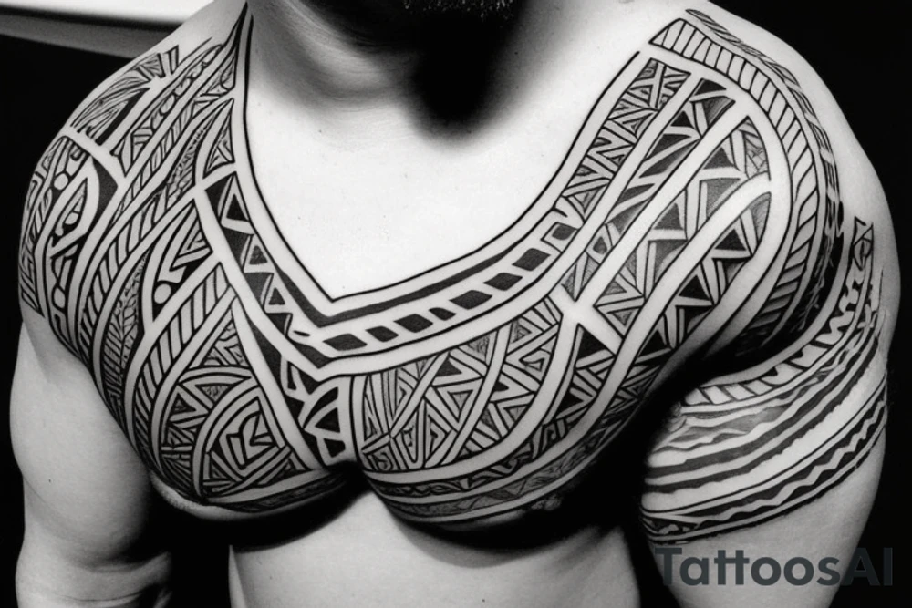 Polynesian shoulder tattoo idea