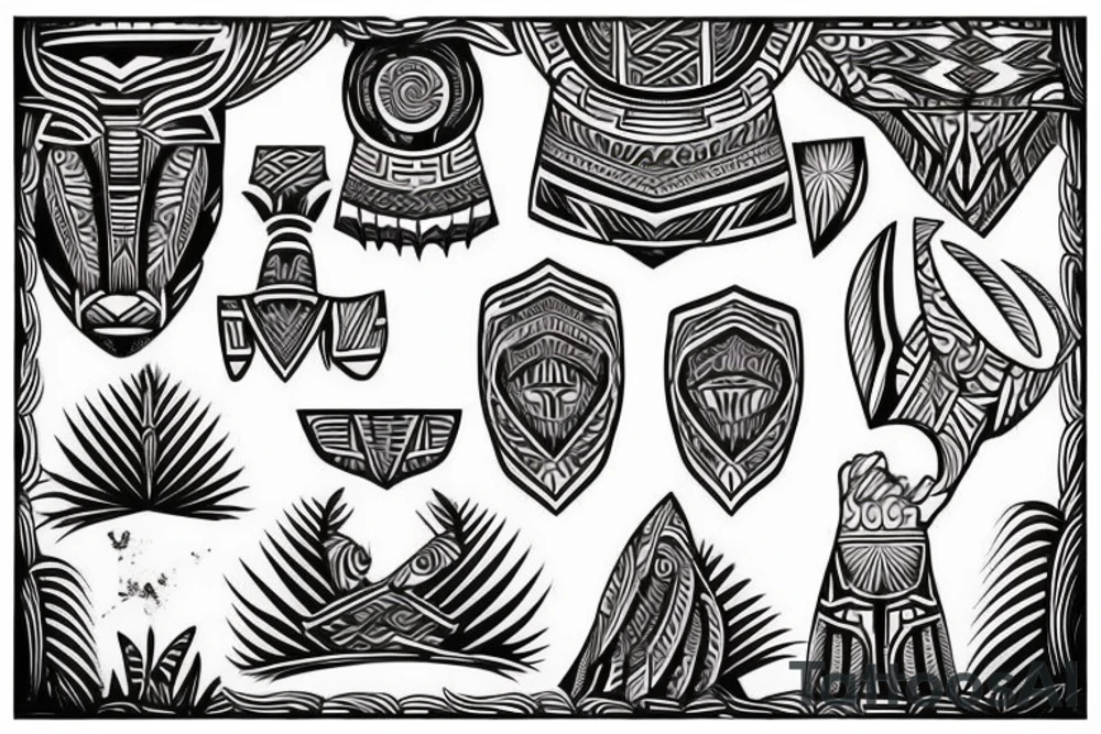 Polynesian shoulder tattoo idea