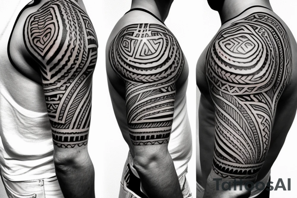 Polynesian shoulder tattoo idea