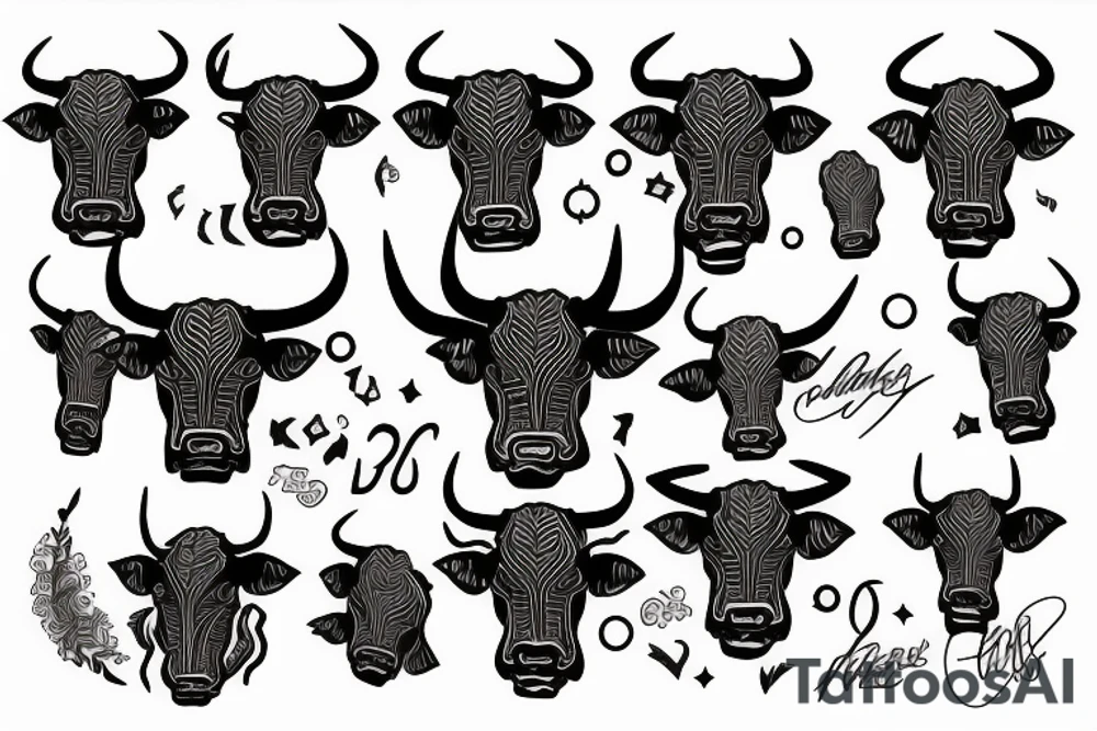 Taurus bull tattoo idea